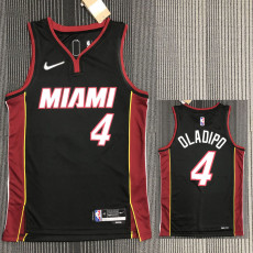 21-22 Heat OLADIPO #4 Black 75th Anniversary Top Quality Hot Pressing NBA Jersey