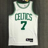 21-22 Celtics BROWN #7 White 75th Anniversary Top Quality Hot Pressing NBA Jersey
