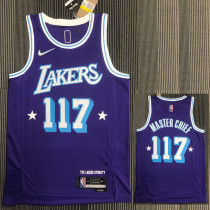 21-22 Lakers MASTER CHIEF #117 Purple City Edition Top Quality Hot Pressing NBA Jersey (X-BOX联名款)