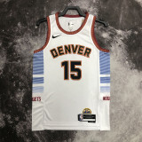 22-23 Nuggets JOKIC #15 White City Edition Top Quality Hot Pressing NBA Jersey