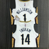 21-22 Pelicans WILLIAMSON #1 White 75th Anniversary Top Quality Hot Pressing NBA Jersey