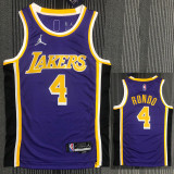 21-22 Lakers RONDO #4 Purple Trapeze Edition Top Quality Hot Pressing NBA Jersey