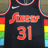 21-22 76ERS CURRY #31 Royal blue City Edition Top Quality Hot Pressing NBA Jersey