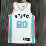 21-22 Sa Spurs GINOBILI #20 White City Edition Top Quality Hot Pressing NBA Jersey