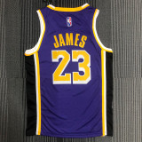 21-22 Lakers JAMES #23 Purple Trapeze Edition Top Quality Hot Pressing NBA Jersey