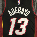 21-22 Heat ADEBAYO #13 Black 75th Anniversary Top Quality Hot Pressing NBA Jersey