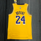 21-22 Lakers BRYANT #24 Yellow 75th Anniversary Top Quality Hot Pressing NBA Jersey