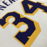 21-22 Lakers O'NEAL #34 White 75th Anniversary Top Quality Hot Pressing NBA Jersey
