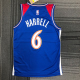 21-22 Wizards HARRELL #6 Blue City Edition Top Quality Hot Pressing NBA Jersey