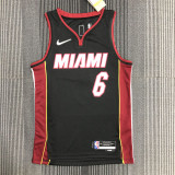 21-22 Heat JAMES #6 Black 75th Anniversary Top Quality Hot Pressing NBA Jersey