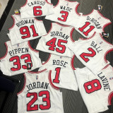 21-22 Bulls WADE #3 White 75th Anniversary Top Quality Hot Pressing NBA Jersey