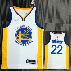 21-22 Warriors WIGGINS #22 White 75th Anniversary Top Quality Hot Pressing NBA Jersey