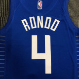 21-22 Clippers RONDO #4 Blue 75th Anniversary Top Quality Hot Pressing NBA Jersey
