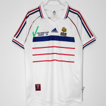 1998 France Away Retro Soccer Jersey(右胸带小字)