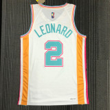 21-22 Sa Spurs LEONARO #2 White City Edition Top Quality Hot Pressing NBA Jersey