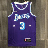 21-22 Lakers DAVIS #3 Purple City Edition Top Quality Hot Pressing NBA Jersey