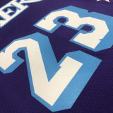 21-22 Lakers JAMES #23 Purple City Edition Top Quality Hot Pressing NBA Jersey