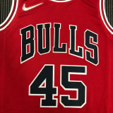 21-22 Bulls JORDAN #45 Red 75th Anniversary Top Quality Hot Pressing NBA Jersey