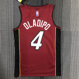 21-22 Heat OLADIPO #4 Red 75th Anniversary Trapeze Edition Top Quality Hot Pressing NBA Jersey