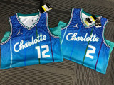 21-22 Hornets BALL#2 Blue City Edition Top Quality Hot Pressing NBA Jersey