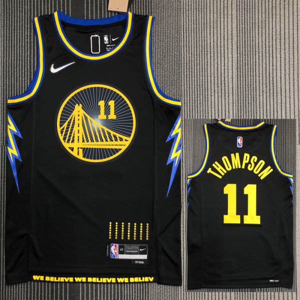 21-22 Warriors THOMPSON #11 Black City Edition Top Quality Hot Pressing NBA Jersey