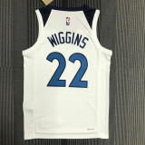 21-22 Timberwolves WIGGINS #22 White 75th Anniversary Top Quality Hot Pressing NBA Jersey