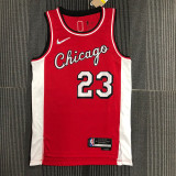 21-22 Bulls JORDAN #23 Red City Edition Top Quality Hot Pressing NBA Jersey