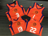 21-22 Suns NASH #13 Orange 75th Anniversary Trapeze Edition Top Quality Hot Pressing NBA Jersey