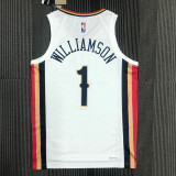21-22 Pelicans WILLIAMSON #1 White City Edition Top Quality Hot Pressing NBA Jersey