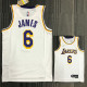 21-22 Lakers JAMES #6 White 75th Anniversary Top Quality Hot Pressing NBA Jersey