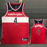 21-22 Wizards WESTBROOK #4 Red 75th Anniversary Top Quality Hot Pressing NBA Jersey