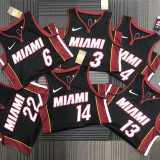 21-22 Heat OLADIPO #4 Black 75th Anniversary Top Quality Hot Pressing NBA Jersey