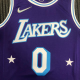 21-22 Lakers WESTBROOK #0 Purple City Edition Top Quality Hot Pressing NBA Jersey