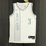 21-22 OKC PAUL #3 White City Edition Top Quality Hot Pressing NBA Jersey