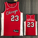 21-22 Bulls JORDAN #23 Red City Edition Top Quality Hot Pressing NBA Jersey