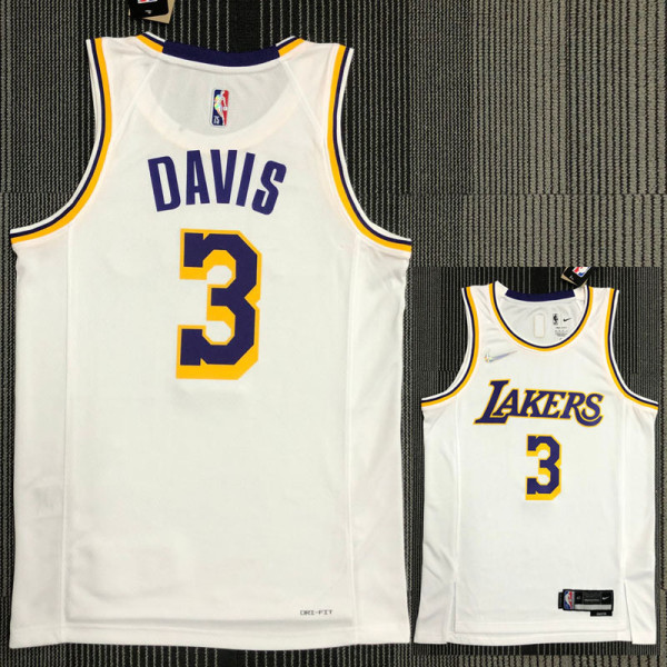 21-22 Lakers DAVIS #3 White 75th Anniversary Top Quality Hot Pressing NBA Jersey