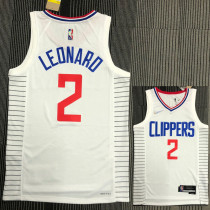 21-22 Clippers LEONARD #2 White 75th Anniversary Top Quality Hot Pressing NBA Jersey