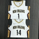 21-22 Pelicans INGRAM #14 White 75th Anniversary Top Quality Hot Pressing NBA Jersey
