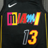 21-22 Miami heat ADEBAY #13 Black City Edition Top Quality Hot Pressing NBA Jersey