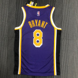 21-22 Lakers BRYANT #8 Purple Trapeze Edition Top Quality Hot Pressing NBA Jersey