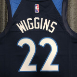21-22 Timberwolves WIGGINS #22 Dark blue 75th Anniversary Top Quality Hot Pressing NBA Jersey