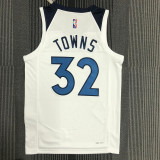 21-22 Timberwolves TOWNS #32 White 75th Anniversary Top Quality Hot Pressing NBA Jersey