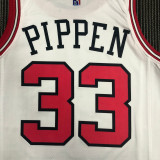 21-22 Bulls PIPPEN #33 White 75th Anniversary Top Quality Hot Pressing NBA Jersey