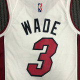 21-22 Heat WADE #3 White 75th Anniversary Top Quality Hot Pressing NBA Jersey