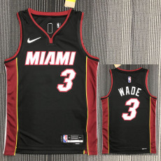 21-22 Heat WADE #3 Black 75th Anniversary Top Quality Hot Pressing NBA Jersey