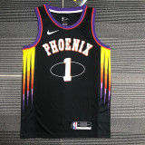 21-22 Suns BOOKER #1 Black City Edition Top Quality Hot Pressing NBA Jersey