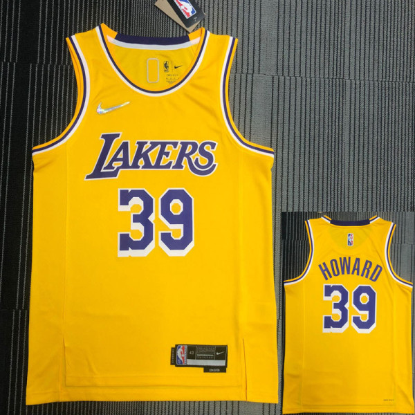 21-22 Lakers HOWARD #39 Yellow 75th Anniversary Top Quality Hot Pressing NBA Jersey