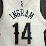21-22 Pelicans INGRAM #14 White 75th Anniversary Top Quality Hot Pressing NBA Jersey