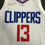 21-22 Clippers GEORGE #13 White 75th Anniversary Top Quality Hot Pressing NBA Jersey