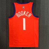 21-22 Suns BOOKER #1 Orange 75th Anniversary Trapeze Edition Top Quality Hot Pressing NBA Jersey